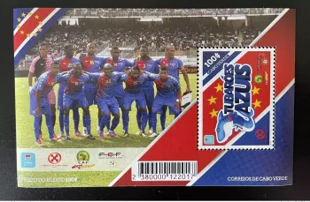 Cabo Verde 2012 Mi Bl. 45 Football Tubaroes Azul CAN 2013 Shark Marine Wildlife