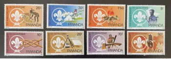 Rwanda 1983 Mi. 1206 - 1213 75 Years Scouting Scouts Pfadfinder 8 val. MNH
