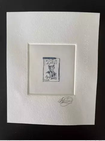 Andorra 2014 YT 761 Artist's proof Albert Estève 100 years old poet Catelin Bleu