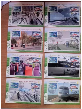 FRANCE 2007 Series 8 Maxi Unpublished TGV East-European Cards No. 4061 and 1801