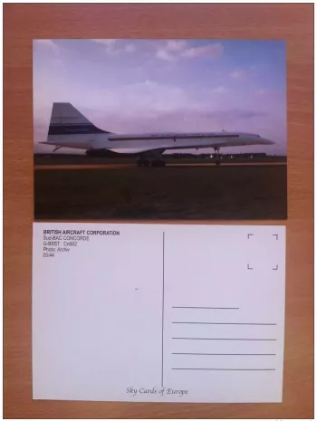 FRANCE POSTCARD BRITISH AIRCRAFT CORPORATION CONCORDE PLANE FLUGZEUG