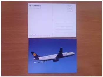FRANCE POSTCARD LUFTHANSA STAR ALLIANCE AIRBUS A330-300 2007 PLANE
