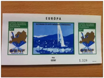UNGARN 1974 Block 109 ND Genf Europa IMPERF 8500Ex MAGYAR POSTA nummeriert