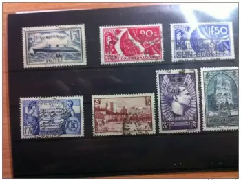 Frankreich 7 gestempelte Briefmarken 1935-1938 Katalogwert 39 Euro