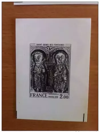FRANCE 1976 - GRAVURES EPREUVE PHOTO 1867 TABLEAU ST-GENIS-DES-FONTAINES AGFA