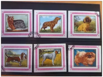 SHARJAH Serie 6 sheet blocks CHIEN CHIENS DOG HÜNDE used