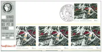 018 Official map Exhibition Nordfrimex 1985 France Painting Art Dubuffet