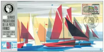 048 Offizieller Ausstellungsbrief Riccione 1988 Frankreich Schifffahrtsmuseum