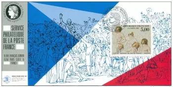 060 Offizielle Karte Ausstellung Washington 1989 Französische Revolution
