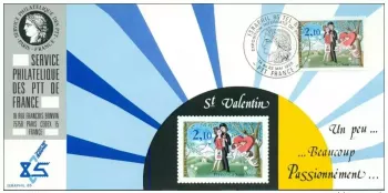 014 Offizielle Karte Ausstellung ISRAPHIL 1985 Frankreich Peynet Verliebte