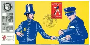 101 Carte officielle Exhibition Winterthur 1993 FDC Journée du timbre Facteur