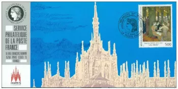 115 Official map Exhibition Milanofil 1994 FDC Table M. Denis 'The Muses'