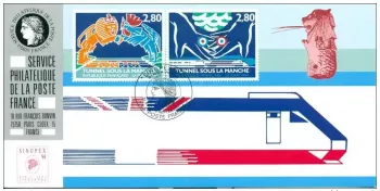 120 Offizielle Karte Ausstellung Singapur 1994 FDC Zug Kanaltunnel