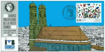 130 Official map Exhibition München 1995 FDC Münchner Dom Frauenkirche