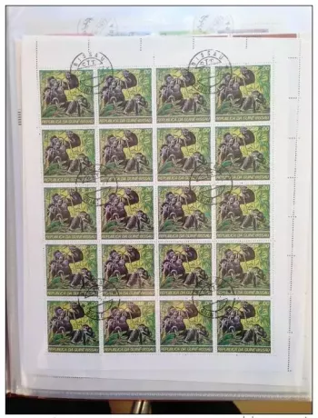Guinea Bissau Wildlife Gorilla Monkey Ape sheet of 20 RARE used