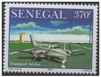 Senegal 2006 - 370 F Plane Jet Propeller Air Neuf ** MNH RARE