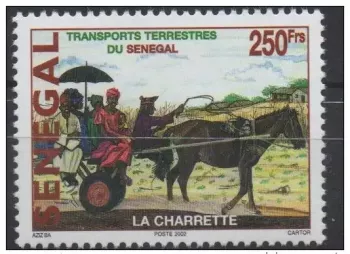 Senegal 2002/2004 - 250 F Cart Horse Horses ** MNH RARE
