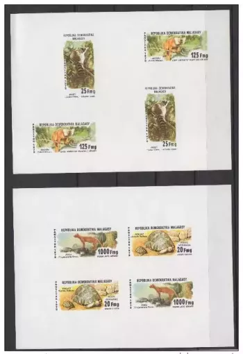 Madagascar 1979 Mi. 846-849 Turtle tortue Faune Fauna Lemur Lemurien animals