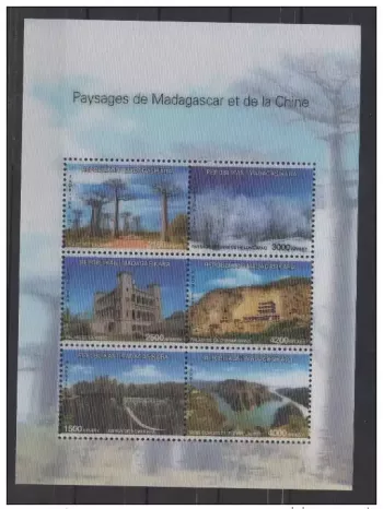 Madagascar 2014 China LENTICULAR Hologramm sheet Block joint issue