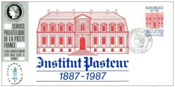 041 Carte officielle Exhibition Espamer FDC 1987 France Institut Louis Pasteur