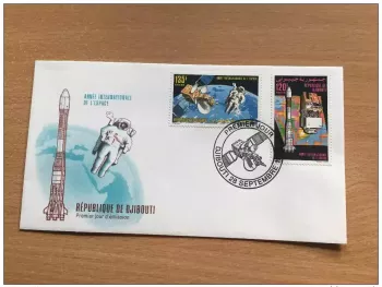 Djibouti 1992 FDC Année internationale de l'Espace Cosmos Fusée Mi. 572 - 573