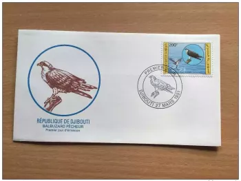 Dschibuti 1991 FDC Greifvogel Fischadler Mi. 553