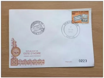 Elfenbeinküste 1990 FDC Geschichte der Münzen Mi. 1010-1011