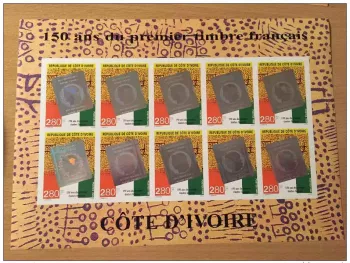 Côte d´Ivoire 1999 ND Premier timbre français Mi. 1218 Kleinbogen 10 stamps MNH
