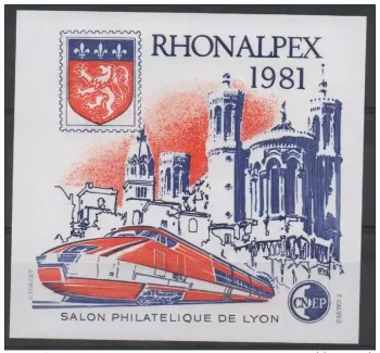 FRANCE 1981 BLOCK C.N.E.P. CNEP No. 2 RHONALPEX NEUF
