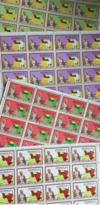 Guiné-Bissau 1973 1974 Full sheets Mi. 345-348 Republic Flags Politics Drapeau