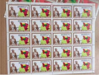 Guiné-Bissau 1973 1974 Full sheets Mi. 345-348 Republic Flags Politics Drapeau