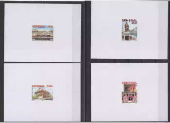 Sénégal 2016 Mi. 2239 - 2242 Epreuve de luxe Les Villes Dakar Saint-Louis Gare