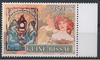Guinea-Bissau 2007 Mi. 3536 Alfons Mucha Jugendstil Art Kunst Painting