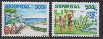 Senegal 2017 Mi.? Environment Wildlife Lion Bird Monkey Cinema Fish