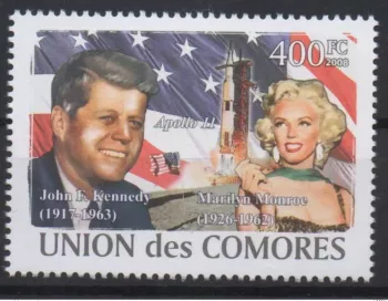 Comoros 2008 USA John F. Kennedy Monroe Apollo 11 Space Mi. I-VI Bl. I Unissued