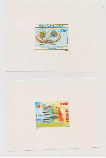 Sénégal 1982 Mi. 775 - 776 Epreuve de Luxe Confédération la Sénégambie