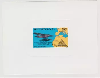 Senegal 1985 Mi. 848 Luxury Event Imperf Traversée Jean Mermoz Aviation