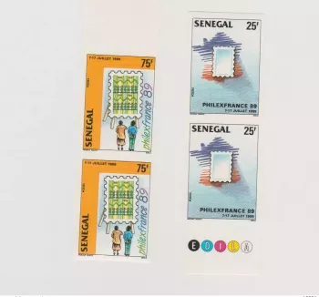 Sénégal 1989 ND Imperf Philexfrance Paris Stamp exhibition stamp on stamp