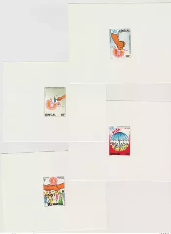 Senegal 1989 Mi. 1045-1048 Luxusdruckprobe Welt-AIDS-Tag