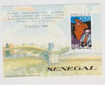Senegal 1992 Mi. Bl. 64 Luxury Event Clément Ader Aviation Airmail