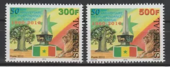 Senegal 2010 Mi. 2150 - 2151 50 years independence Baobab tree Lion Löwe