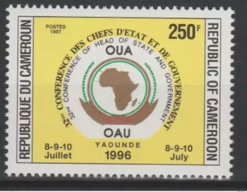 Kamerun 1997 250F Mi. 1223 OAU Karte Gipfelkonferenz 8-9-10 Juli