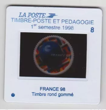 France 1998 FIFA Football SPECIAL stamp on dia slide diapositive Coupe du Monde