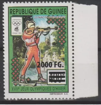Guinea 2009 Mi. 6763 Overloaded Lillehammer 1994 Vancouver 2010 Olympic Games