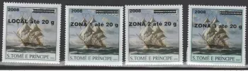 São Tomé & Príncipe 2008/2009 Mi. 4005I-4008I Segelschiff 4 Werte