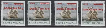 São Tomé & Príncipe 2008/2009 Mi. 4005II-4008II Segelschiff 4 Werte