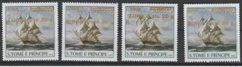 São Tomé & Príncipe 2008/2009 Mi. 4005III-4008III Segelschiff 4 Werte