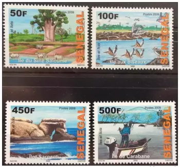 Sénégal 2009/2011 Iles et îlots Islands Oiseaux Birds Fishing pêche Boat Bateau