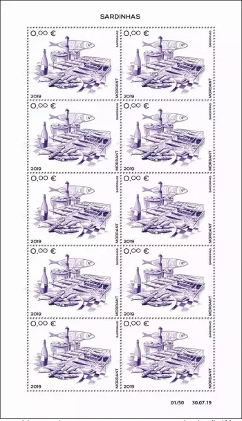 Portugal 2019 - Cinderella 0€ 'SARDINHAS' Sardinen Thierry Mordant