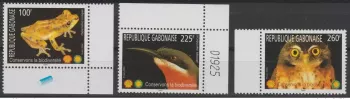 Gabon 2004 Mi. 1673 1675 1676 Conservation Biodiversité Reptile ULTRA RARE MNH**